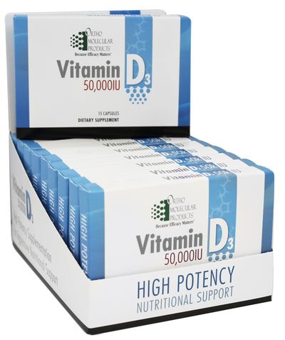 Ortho Molecular Vitamin D3 50,000 IU 15caps (AVAILABLE IN-STORE ONLY)