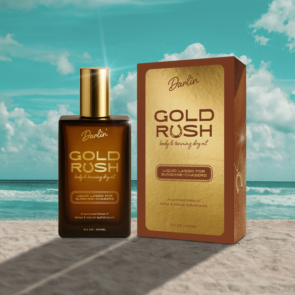 Gold Rush Body Oil – Tropical Coconut Vanilla Scented