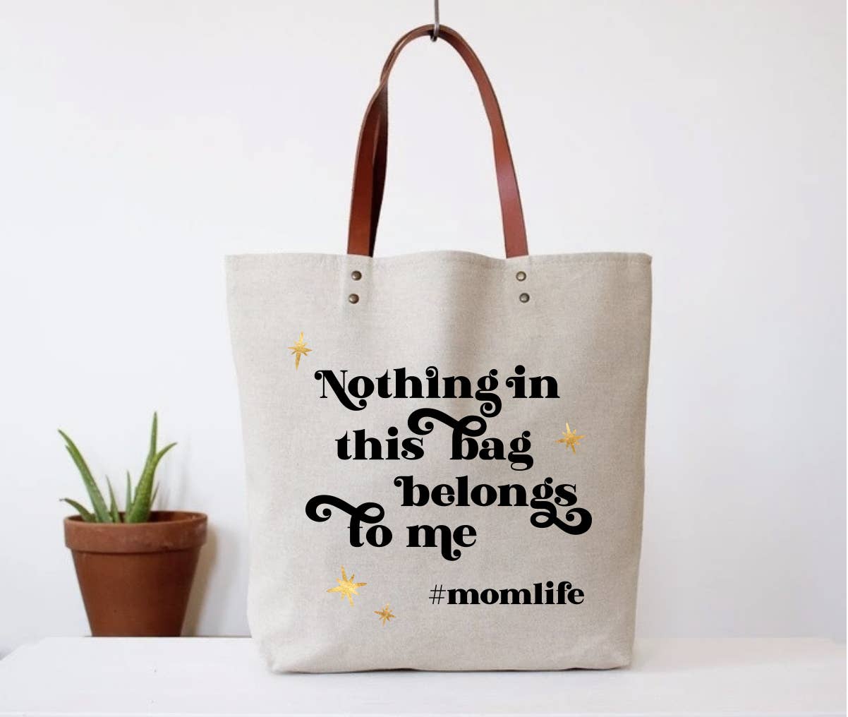 Hashtag Mom Life Tote Bag (spring, mothers day, gifts)