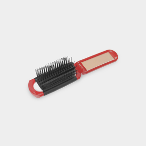 Compact Brush Mirror Duo: Red