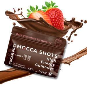 Mocca Shots Energy Gummies SUGAR FREE | 12-Pack, Strawberry