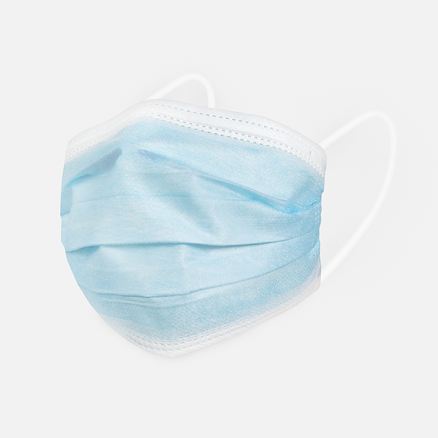 Blue Face Masks 50pk 3ply Disposable, Non-medical