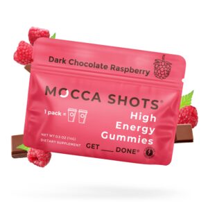 Mocca Shots Chocolate Raspberry Caffeine Gummy |12-Pack