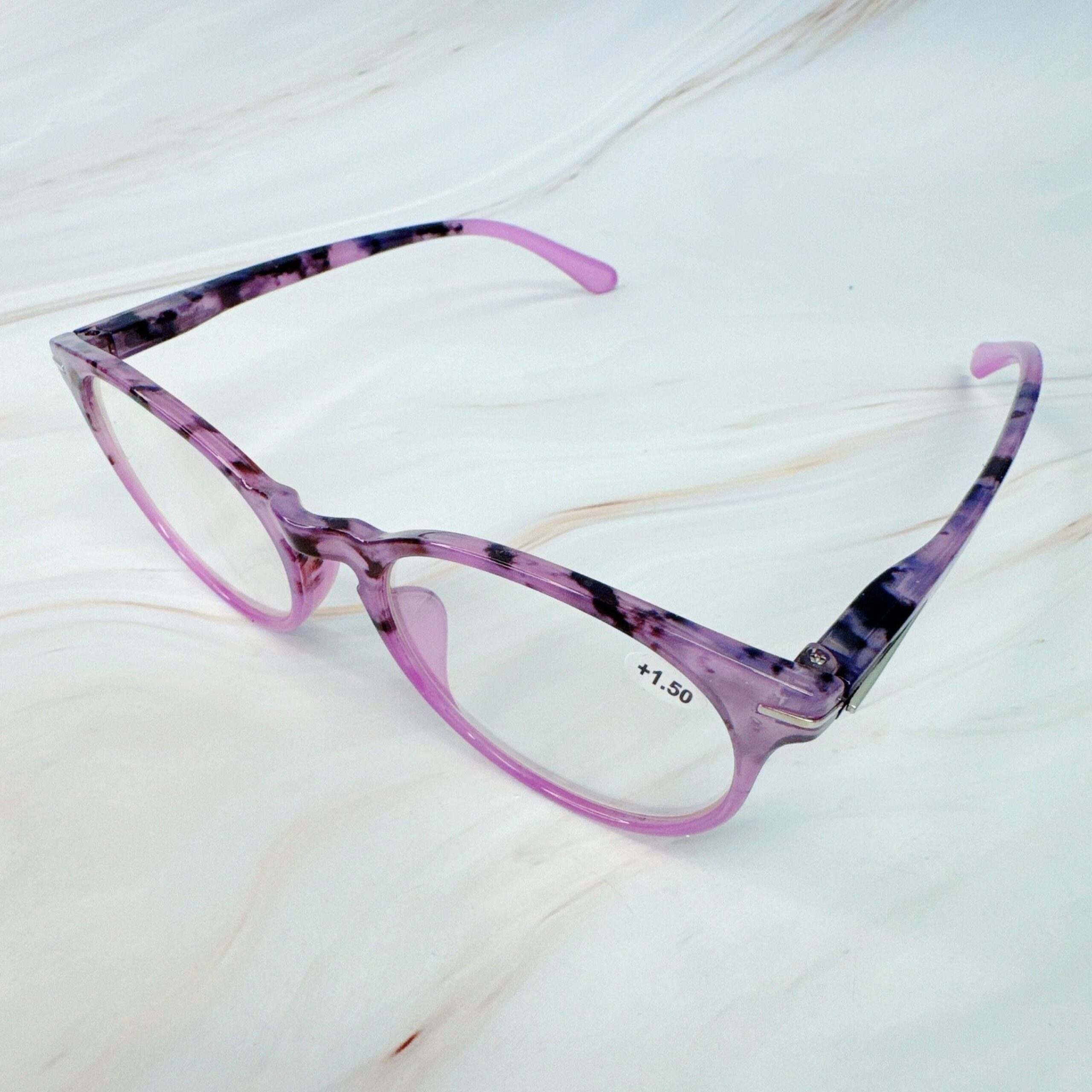 Color Tortoise Reading Glasses: Pink / 1.5