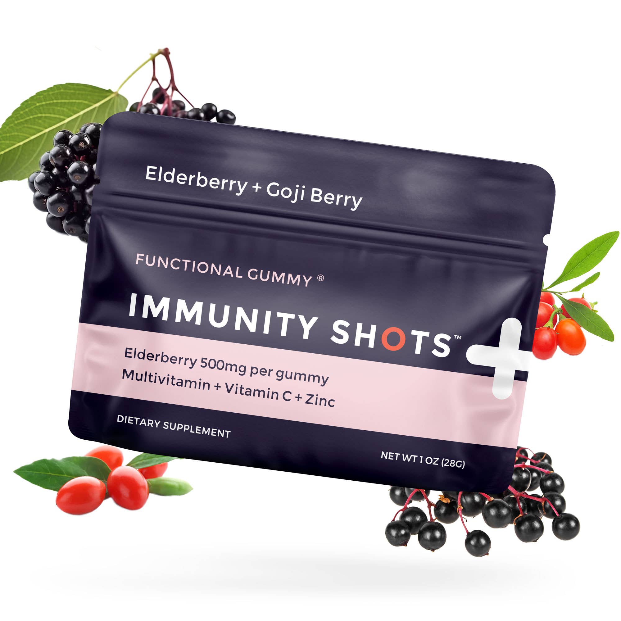 Immunity Shots Elderberry Goji Berry Multivitamin 12-Pack