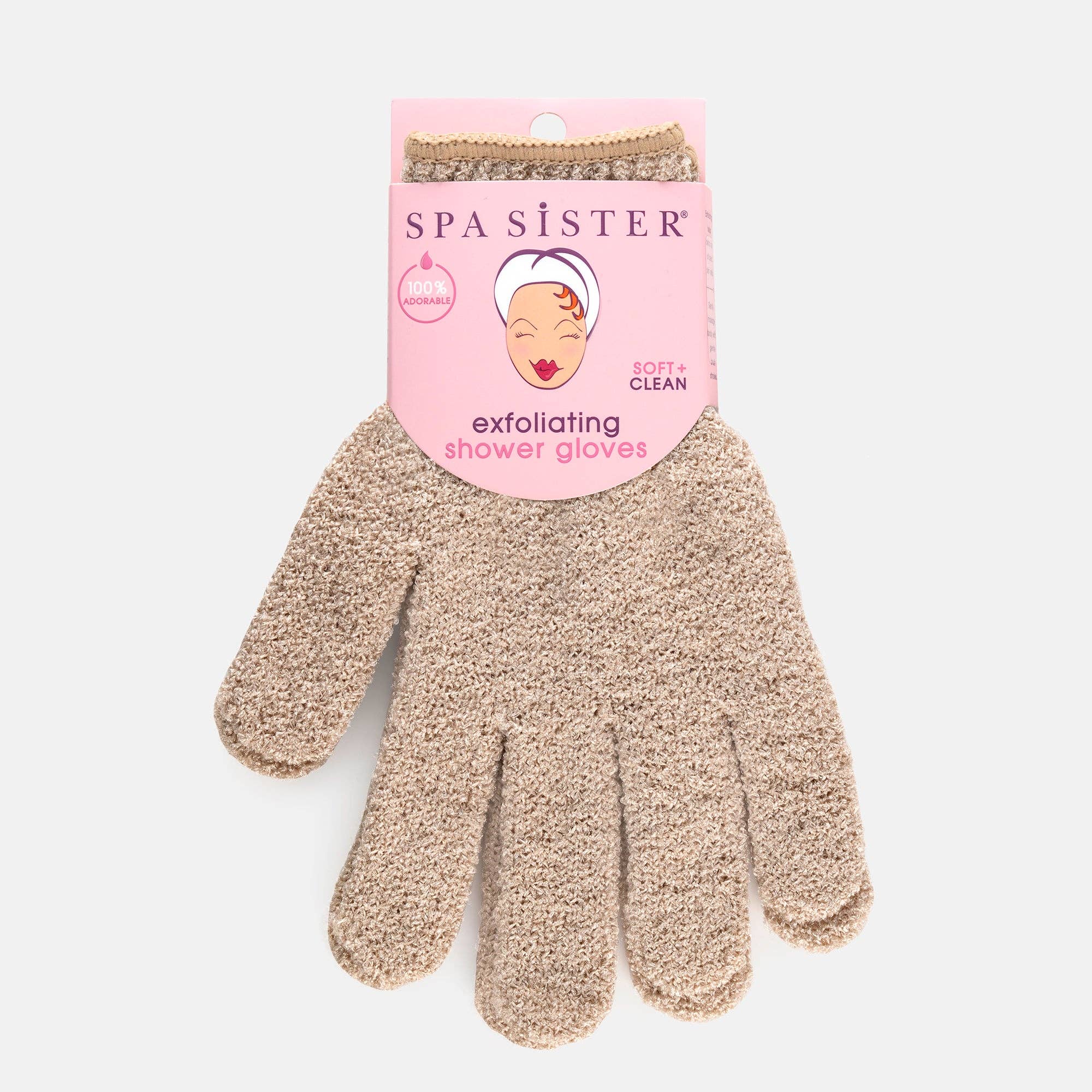 Exfoliating Shower Gloves 1pr.: BEIGE