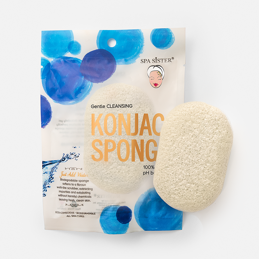 Konjac Sponge - Bag: Pure White