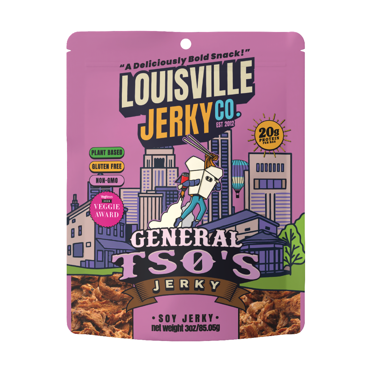 Vegan & Plant Based General Tso's Jerky 3 oz