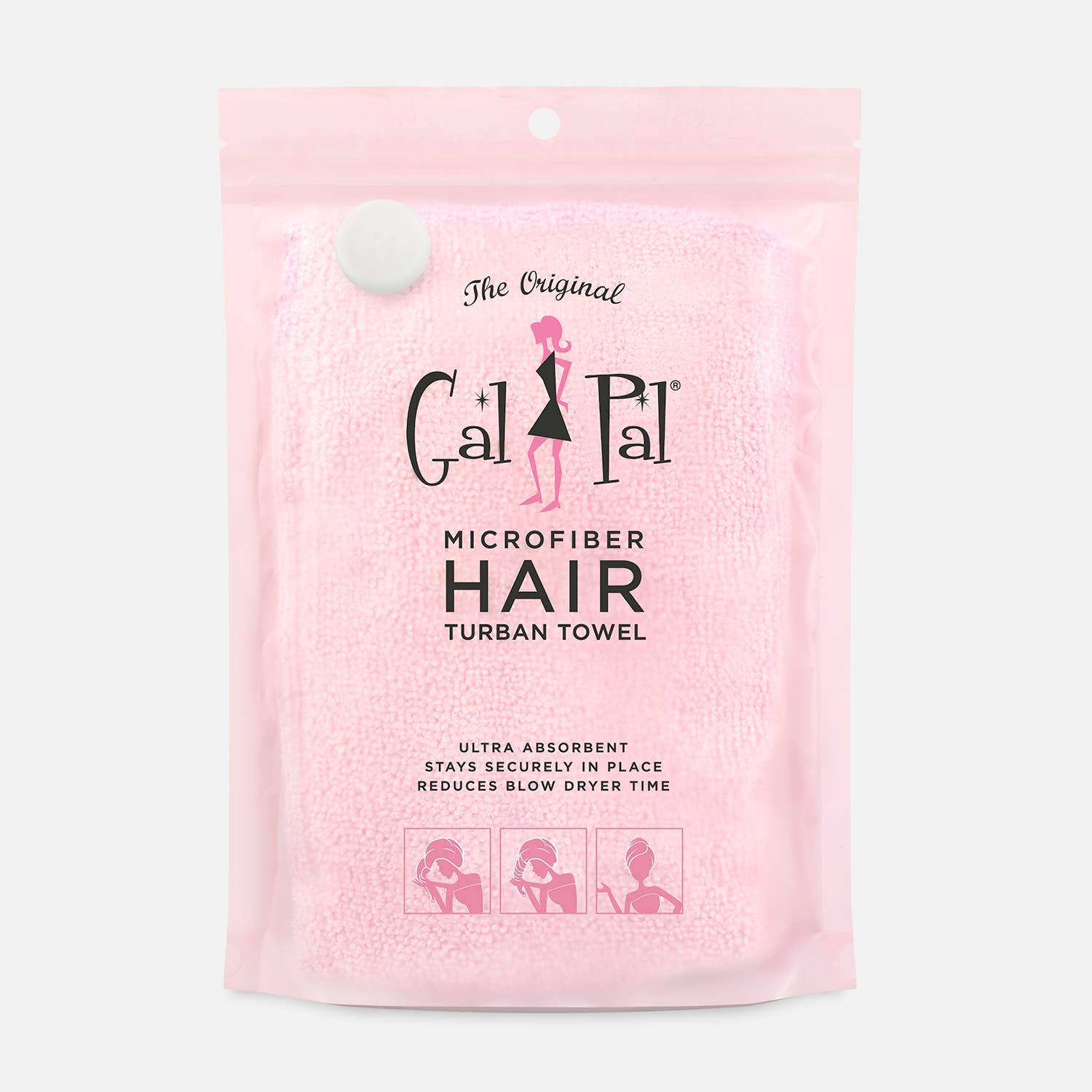 Gal Pal Microfiber Hair Turban Towel: Pink