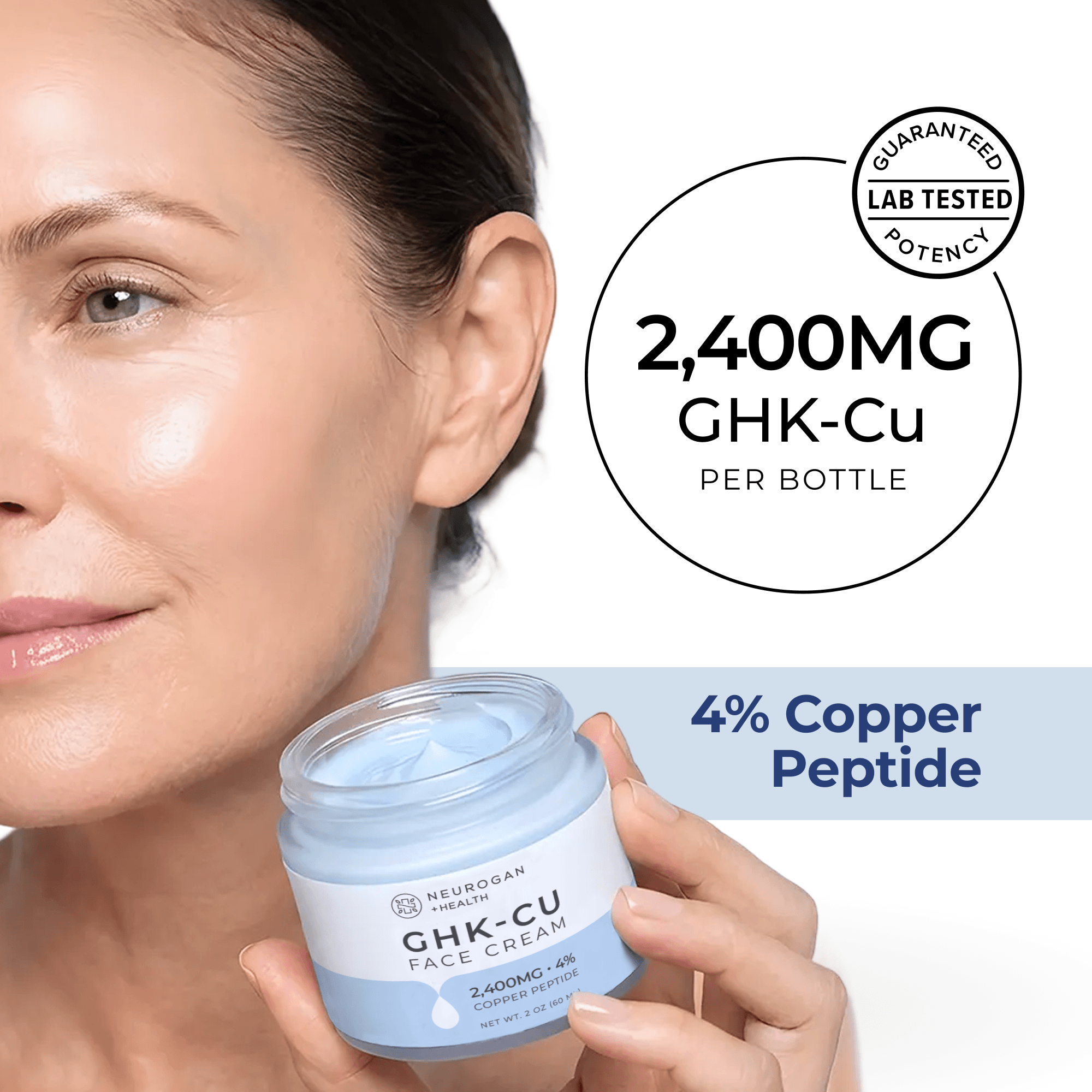 Advanced GHK-Cu Copper Peptide Face Cream 2400mg - Image 3