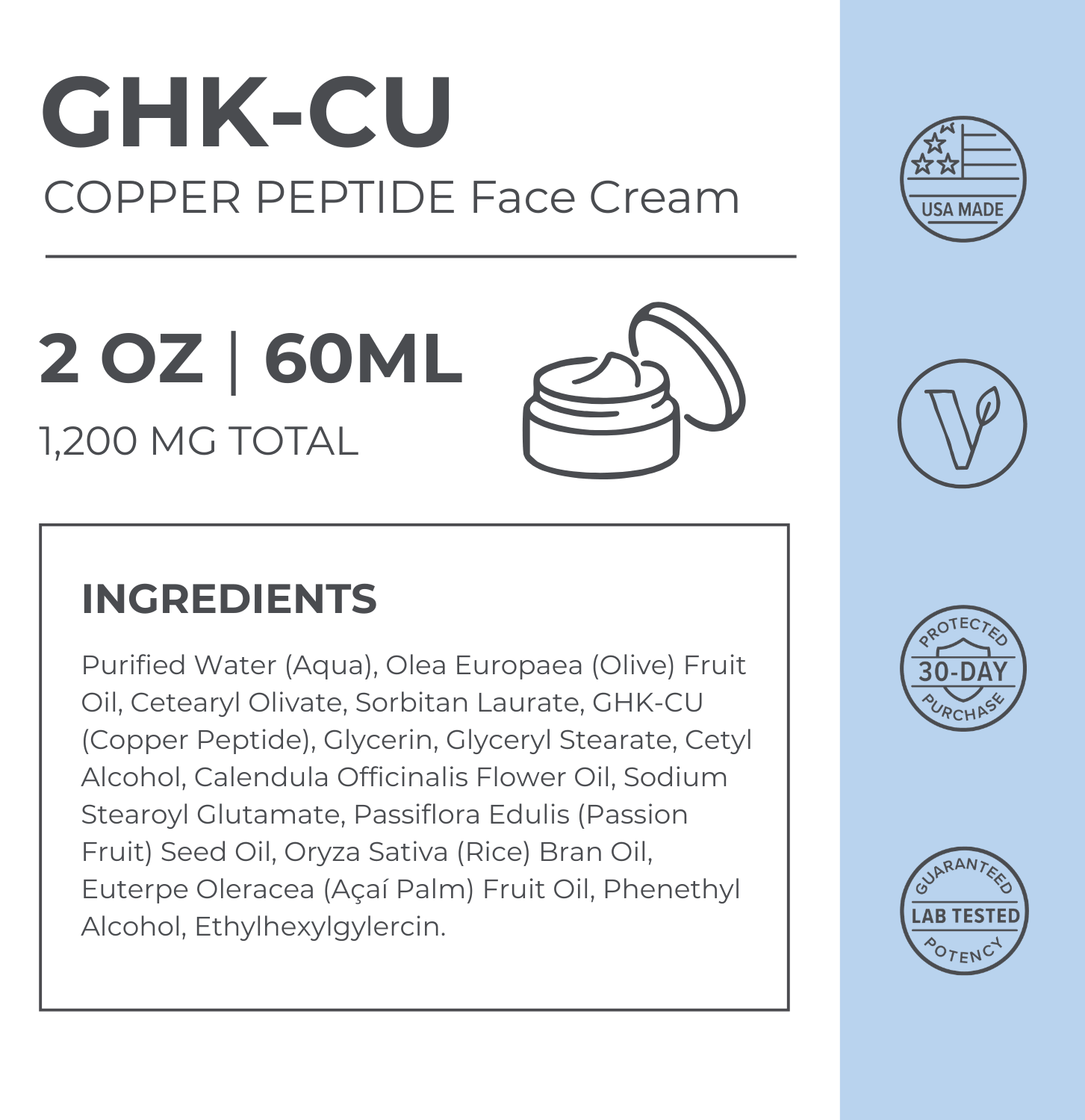 GHK-Cu Copper Peptide Face Cream - Image 2