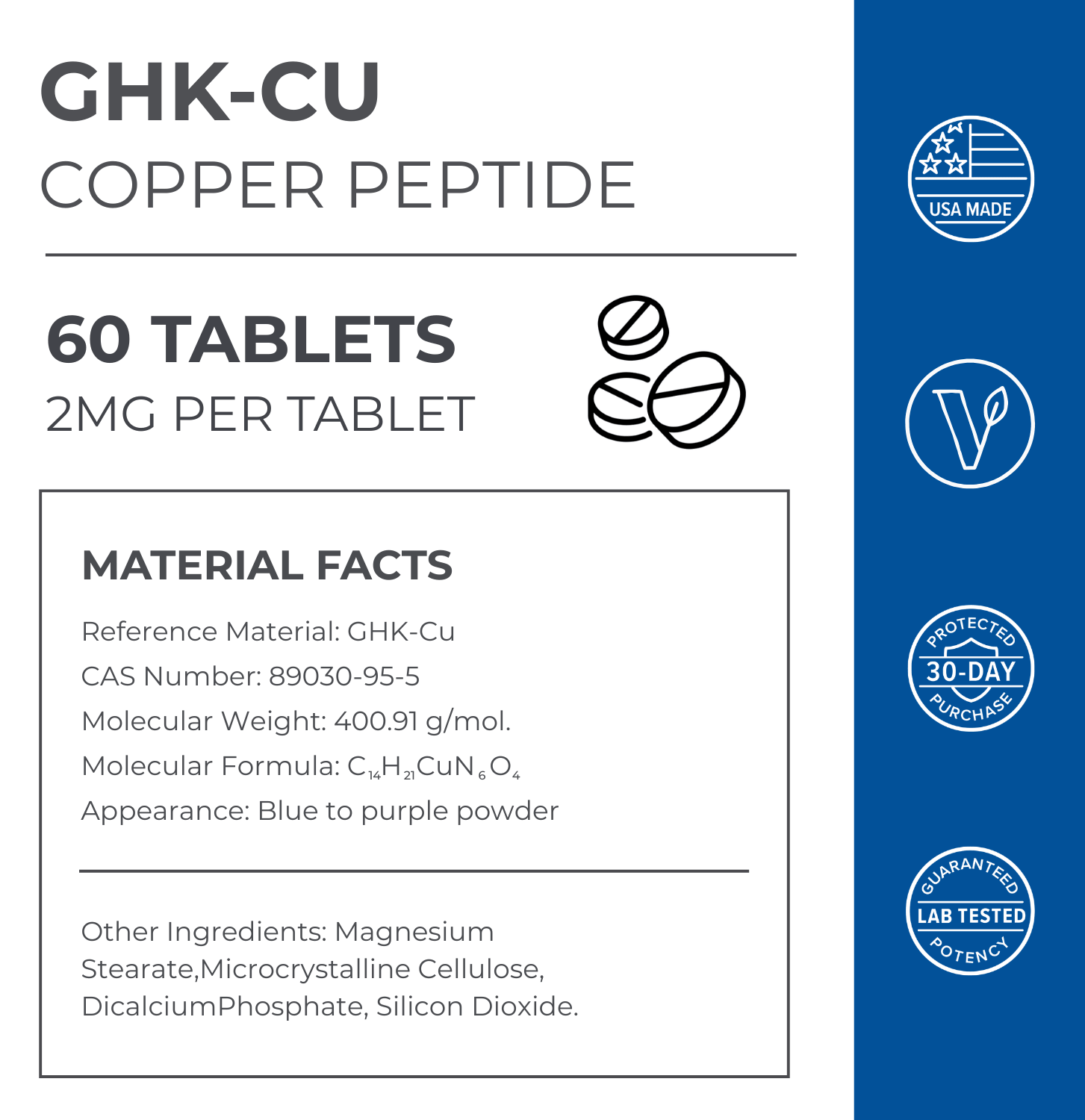 GHK-Cu Copper Peptide Tablets - Image 2