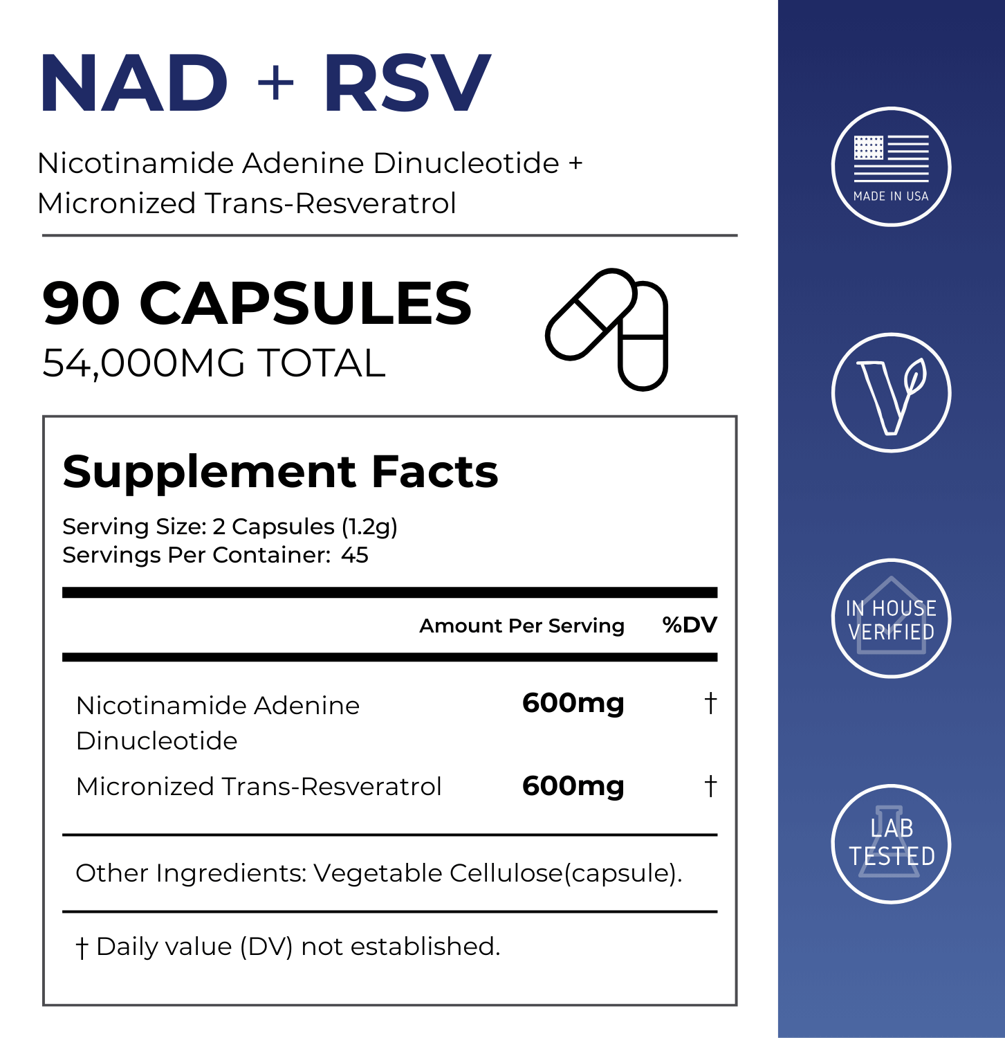 NAD + Resveratrol Capsules - Image 2