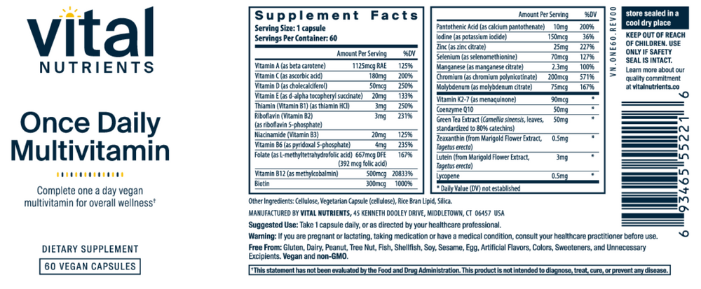Vital Nutrients Once Daily Multivitamin - Image 5
