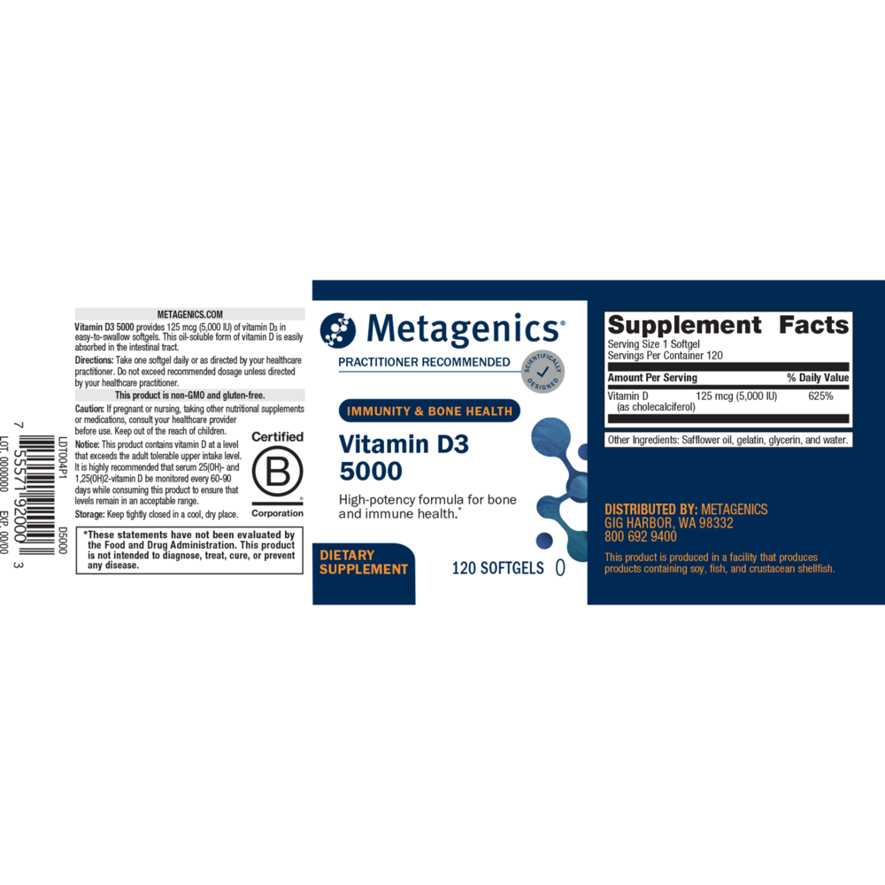 Metagenics Vitamin D3 5000 - Image 7