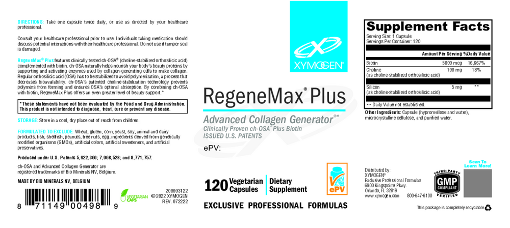 XYMOGEN RegeneMax Plus (Biotin and Choline) - Image 5