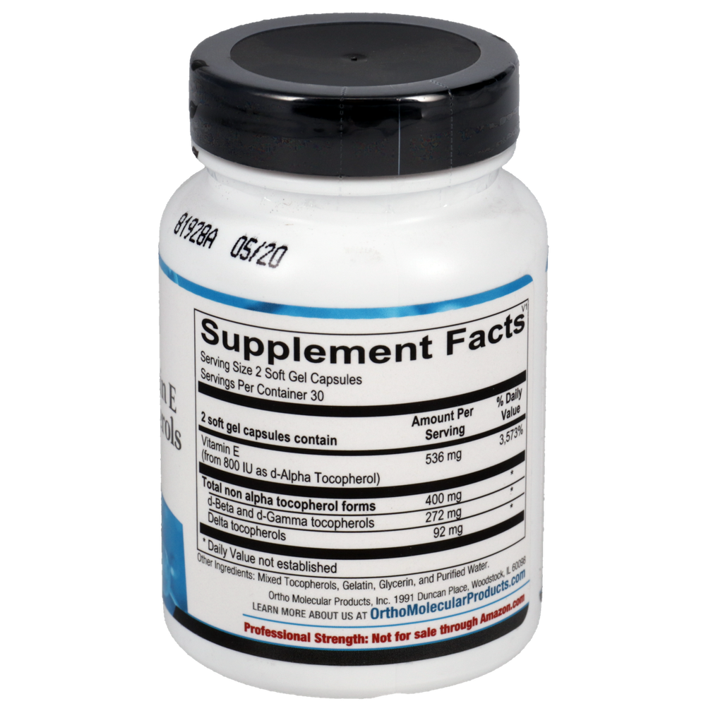 Ortho Molecular Products Natural Vitamin E Mixed Tocopherols - Image 2