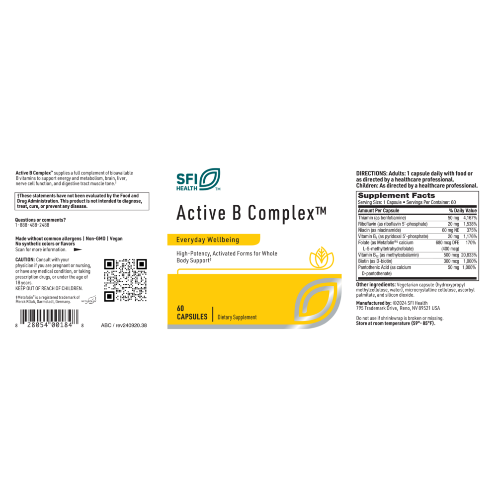 Klaire Labs/SFI Health Active B Complex™ - Image 2