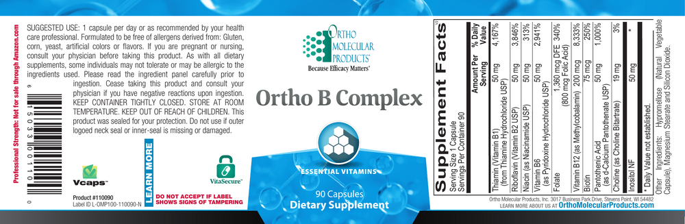 Ortho Molecular Products Ortho B Complex - Image 2