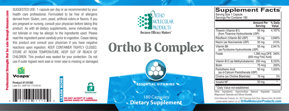 Ortho Molecular Products Ortho B Complex - Image 5