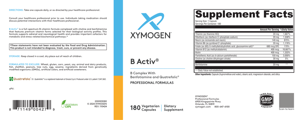 XYMOGEN B Activ (B Vitamin Complex) - Image 5