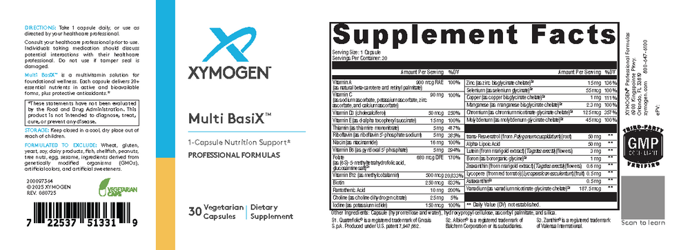 XYMOGEN Multi BasiX (Multivitamin) - Image 2