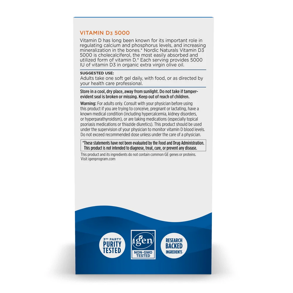 Nordic Naturals Vitamin D3 5000 - Image 2