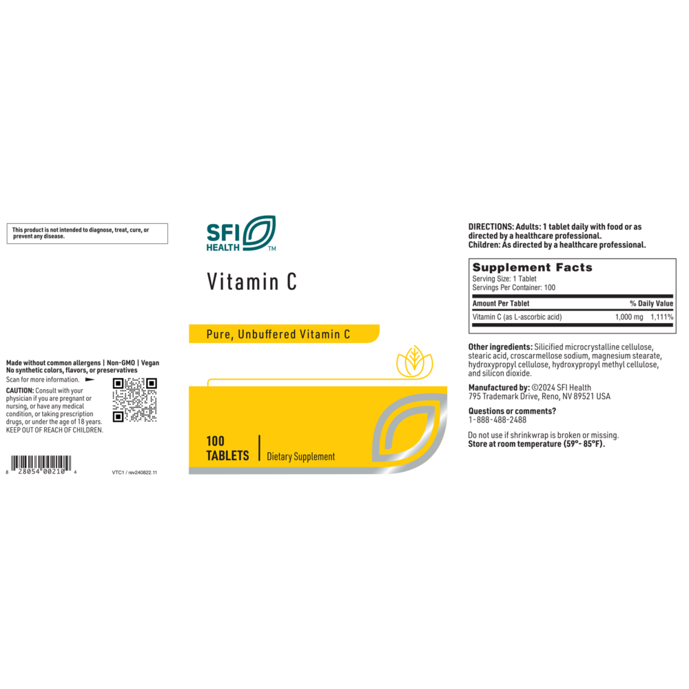 Klaire Labs/SFI Health Vitamin C 1000mg - Image 2