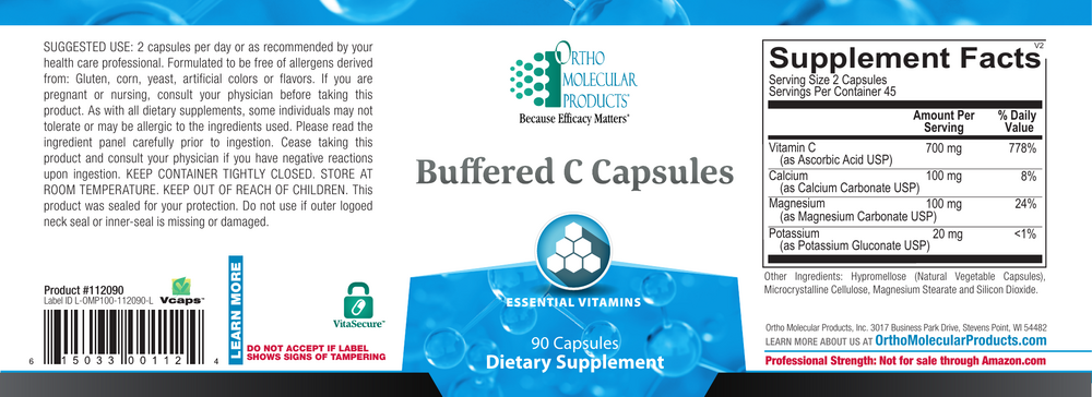 Ortho Molecular Products Buffered C Capsules - Image 2