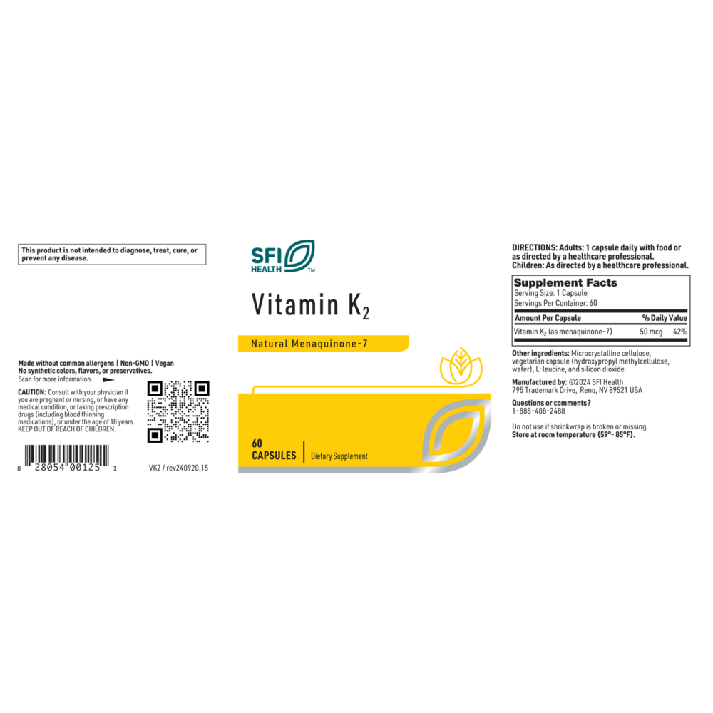 Klaire Labs/SFI Health Vitamin K2 - Image 2