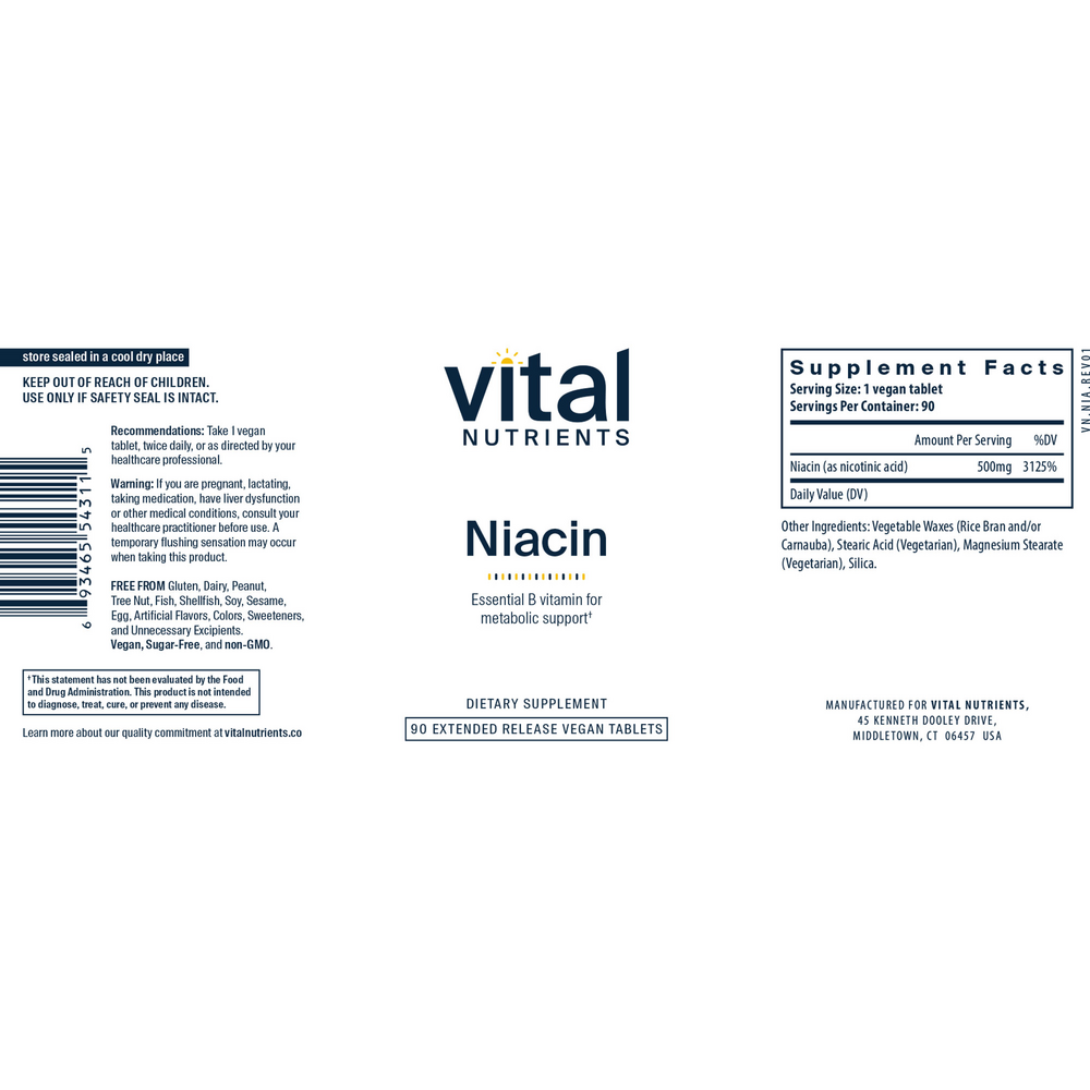 Vital Nutrients Niacin - Image 2