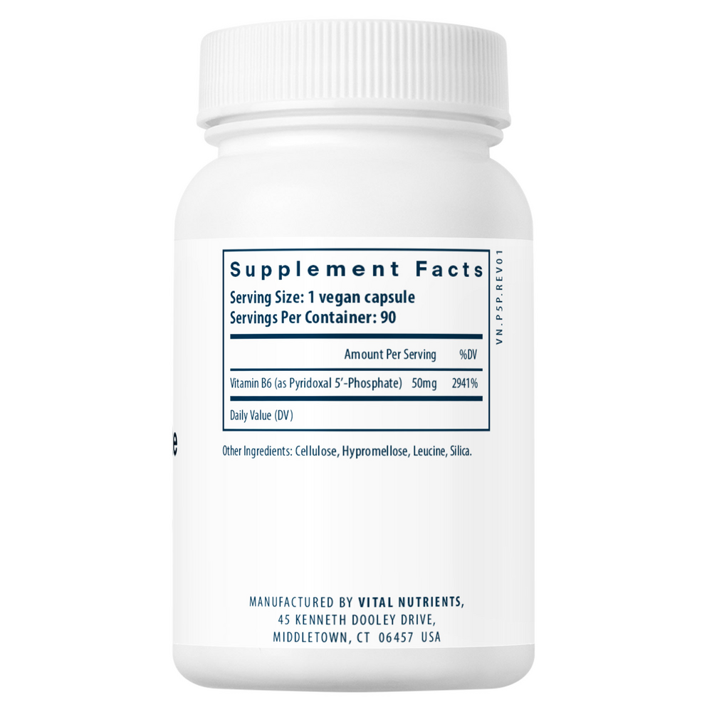 Vital Nutrients Pyridoxal-5-Phosphate 50mg with Active form of Vitamin B6 - Image 2