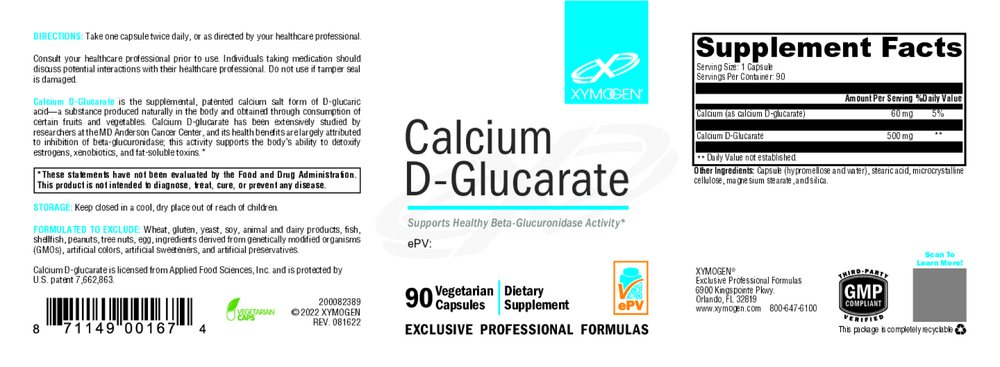 XYMOGEN Calcium D-Glucarate - Image 2