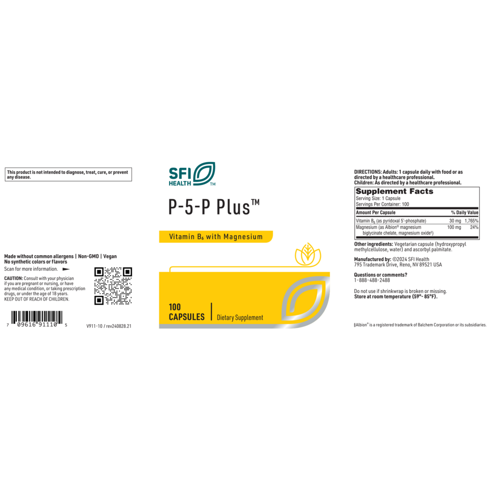 Klaire Labs/SFI Health P-5-P Plus w/Magnesium - Image 2