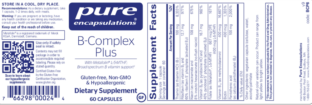 Pure Encapsulations B-Complex Plus - Image 2