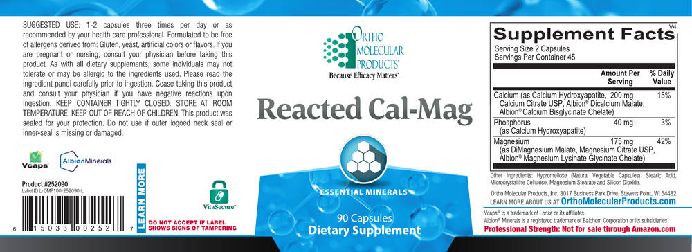 Ortho Molecular Products Reacted Cal-Mag - Image 2