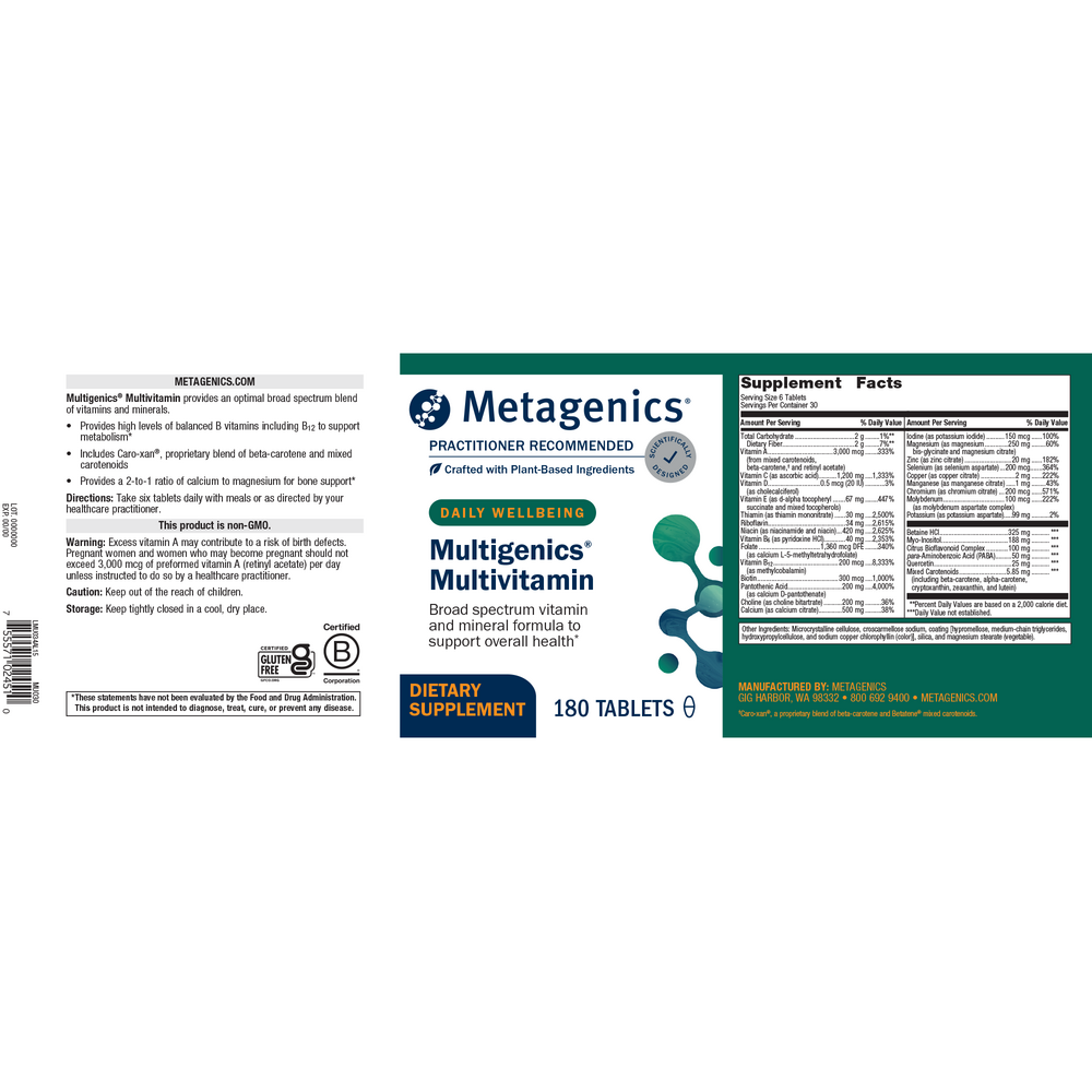 Metagenics Multigenics® Multivitamin - Image 2