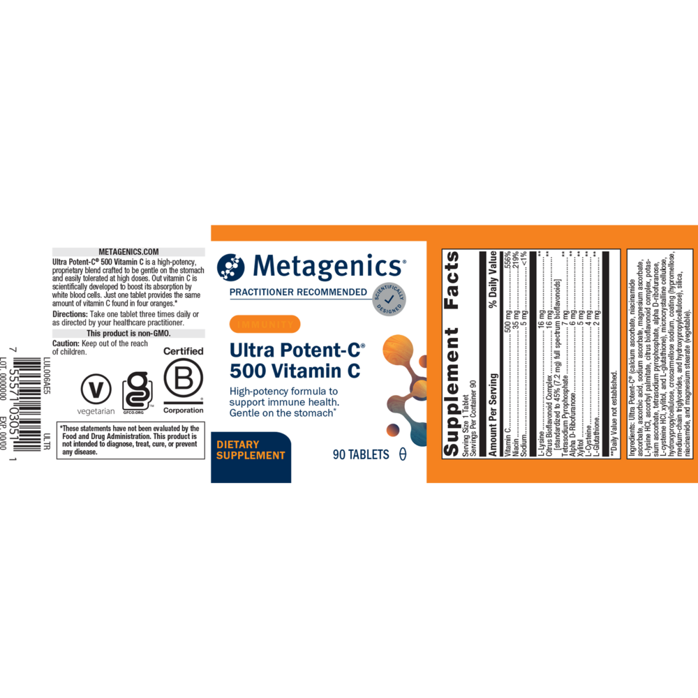 Metagenics Ultra Potent-C® 500 Vitamin C - Image 2