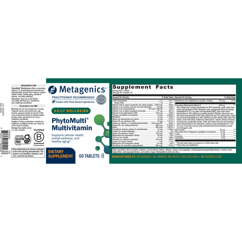 Metagenics PhytoMulti® Multivitamin - Image 2