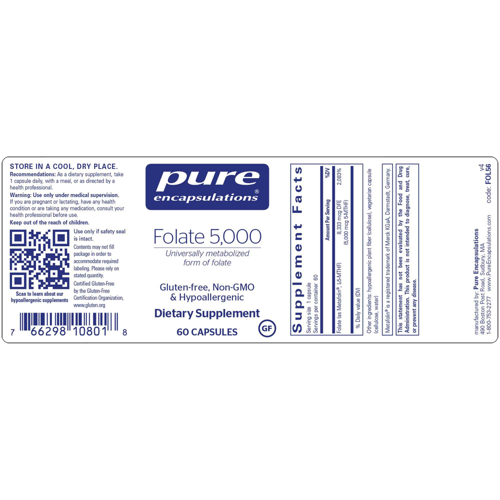 Pure Encapsulations Folate 5000 - Image 2