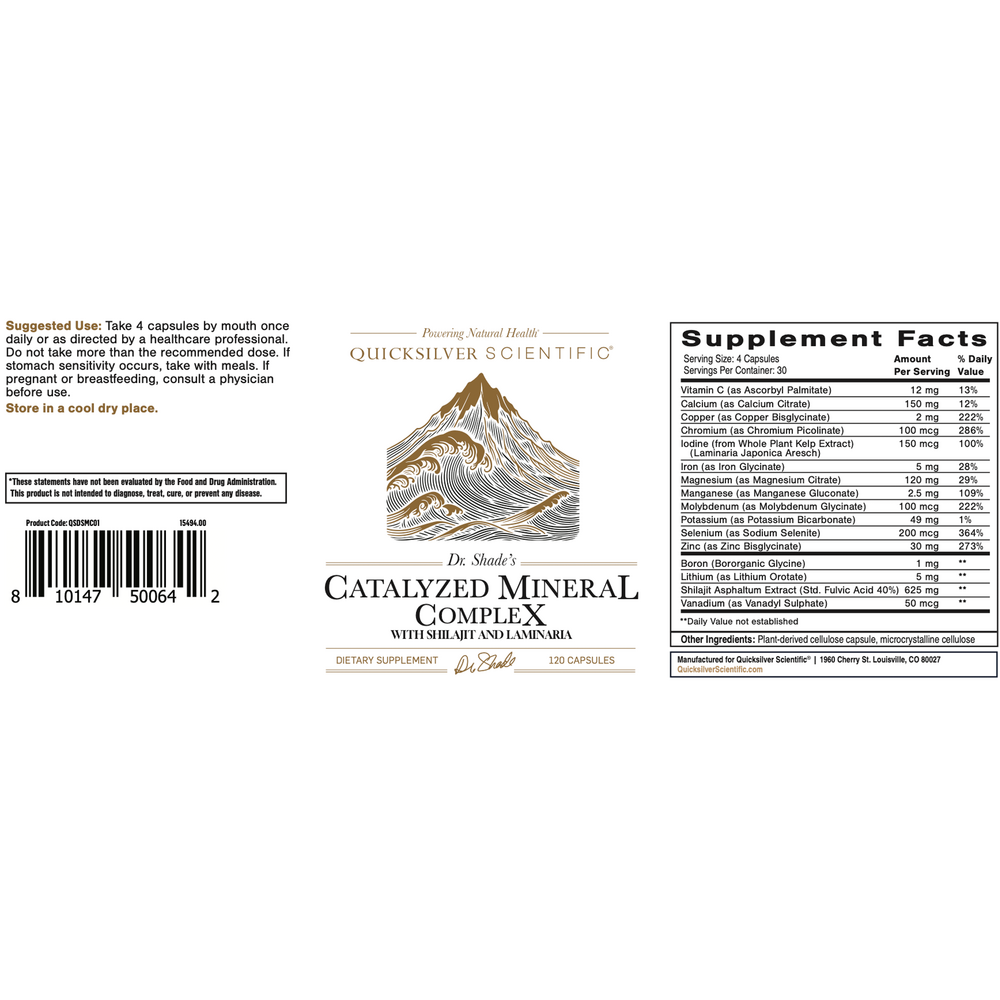 Quicksilver Scientific Dr. Shade's Catalyzed Mineral Complex with Shilajit and Laminaria - Image 2