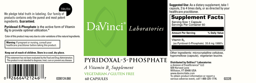 DaVinci Labs Pyridoxal 5-Phosphate - Image 2