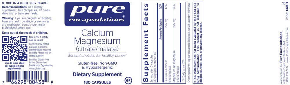 Pure Encapsulations Calcium Mag (Citrate/Malate) - Image 2