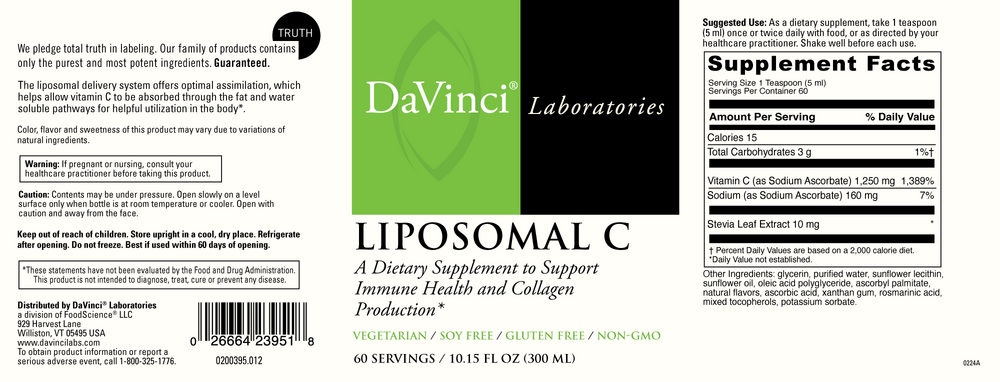 DaVinci Labs Liposomal C - Image 2