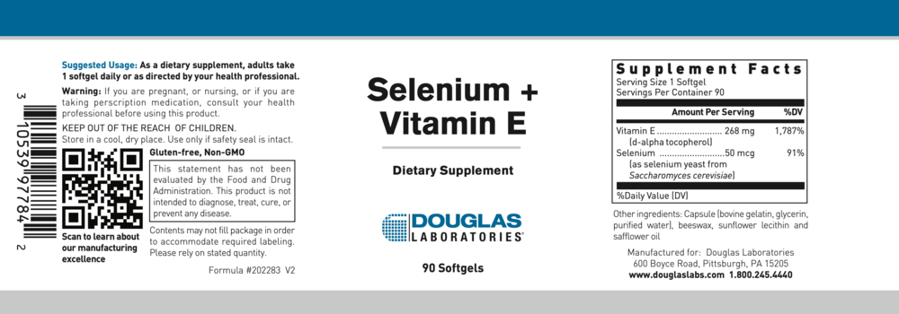 Douglas Labs Selenium + Vitamin E Formula - Image 2