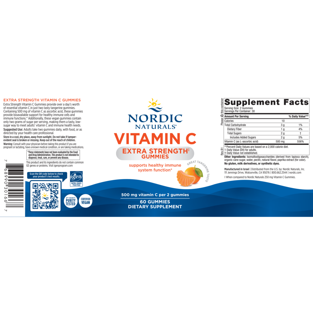 Nordic Naturals Extra Strength Vitamin C Gummies - Image 2