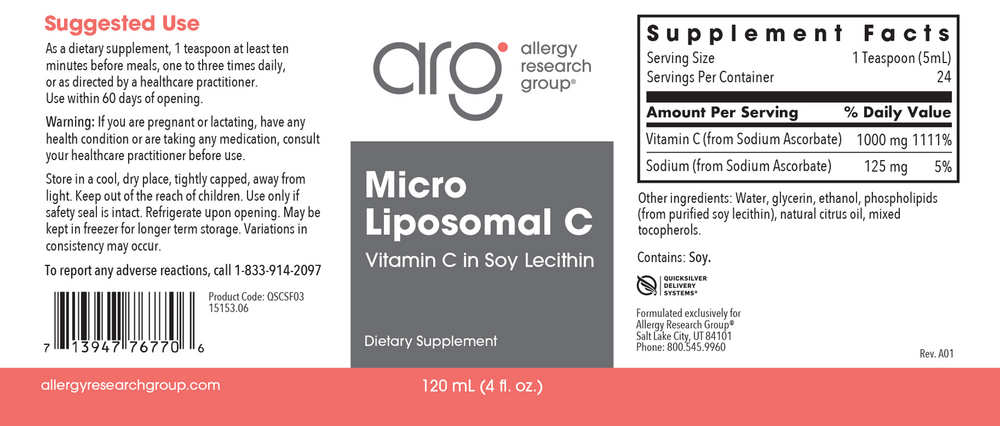 Allergy Research Group Micro Liposomal C - Image 2