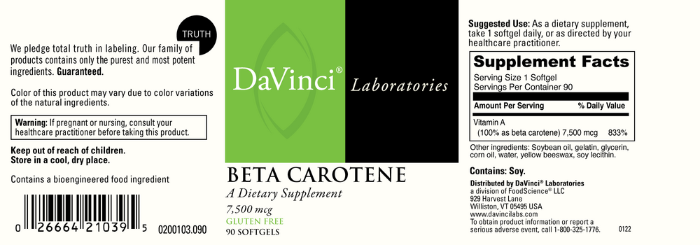 DaVinci Labs Beta Carotene - Image 2