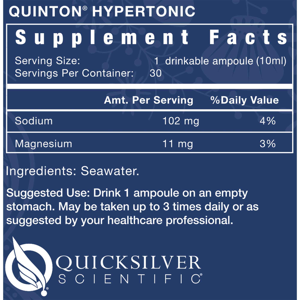 Quicksilver Scientific Original Quinton Hypertonic® Ampoules - Image 2