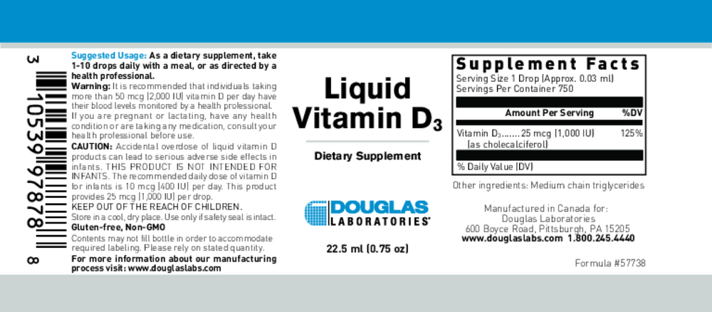 Douglas Labs Liquid Vitamin D3 - Image 2